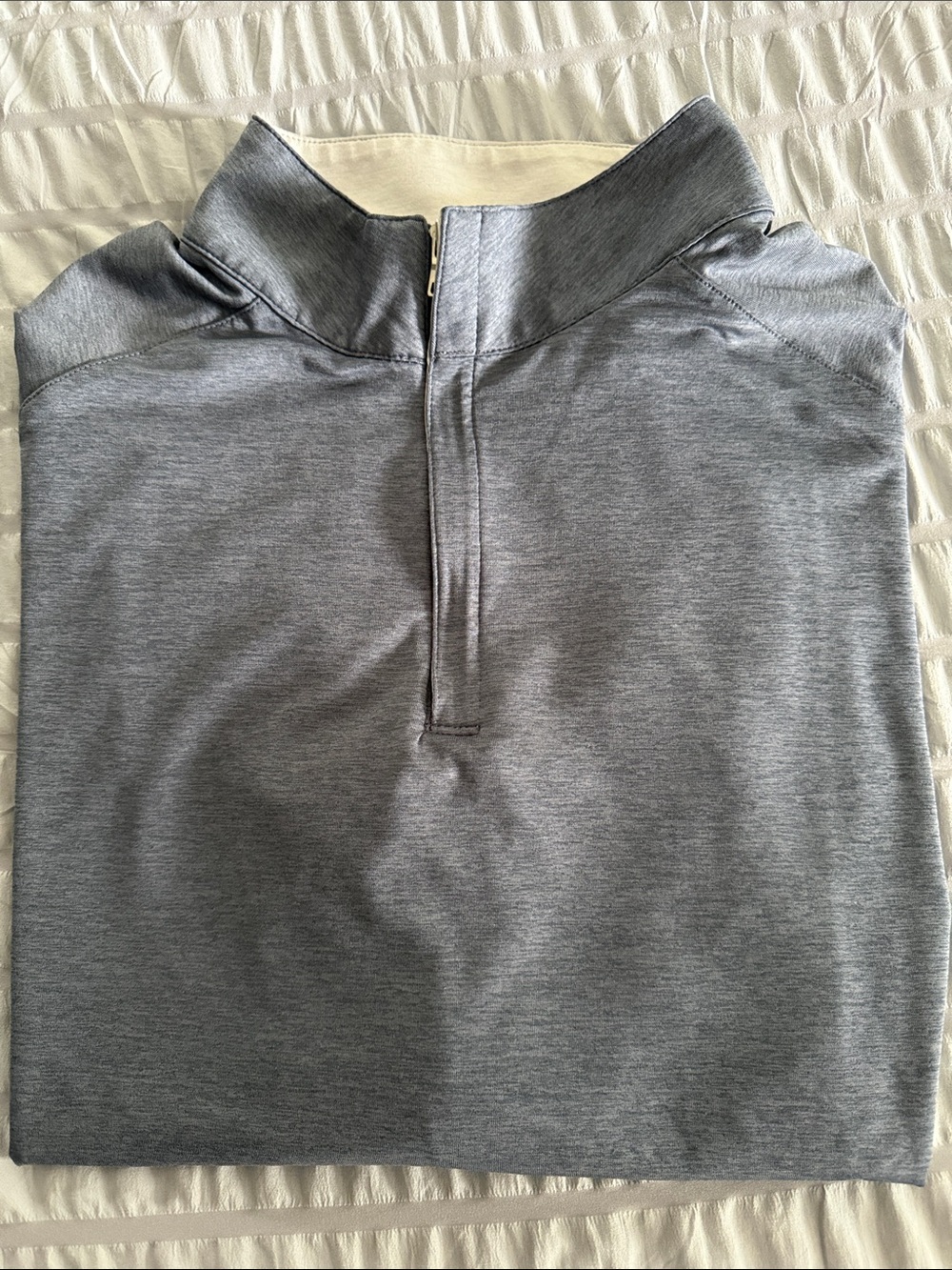 Peter Millar Crown Men's Light Heather Gray 1/4 Zip